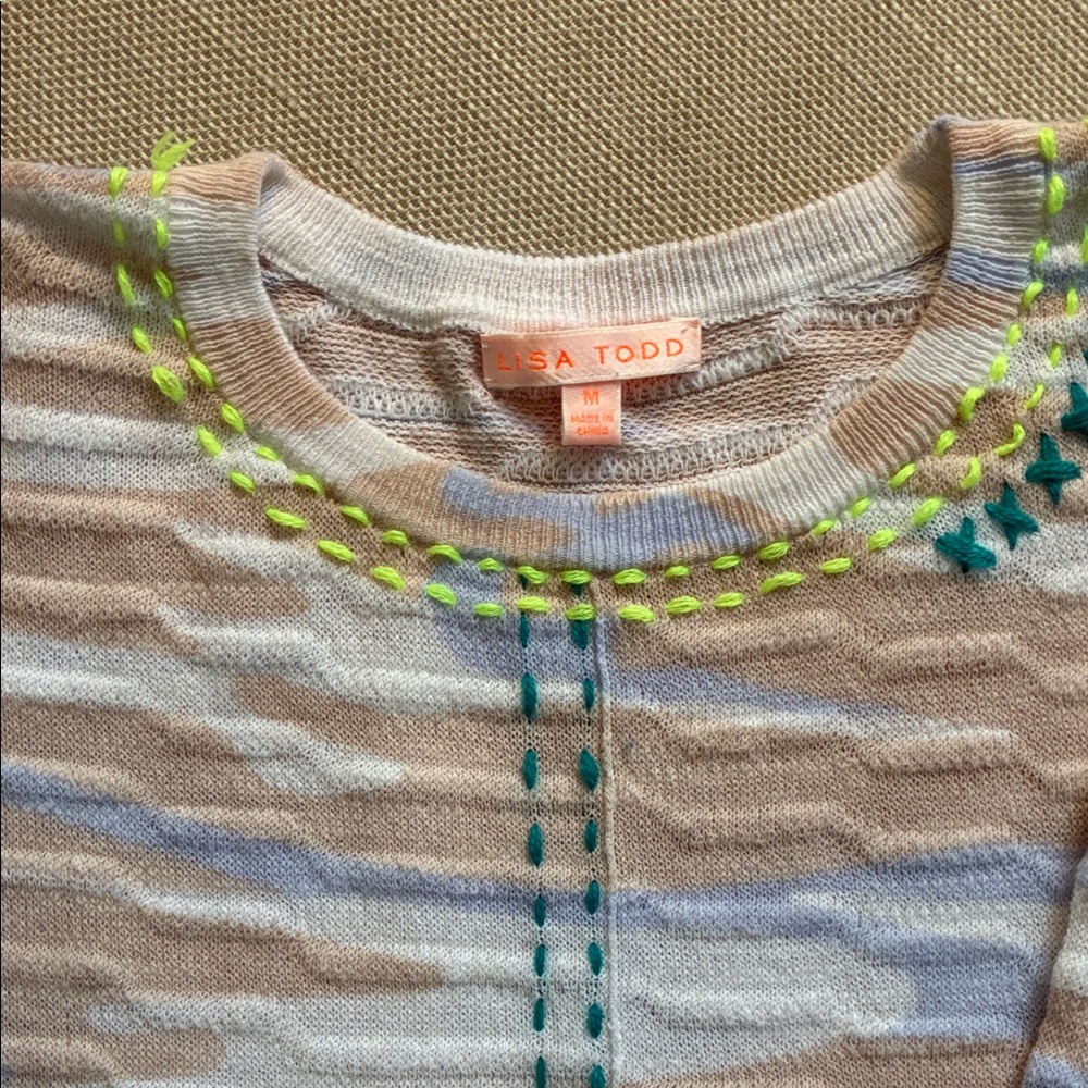 Lisa Todd | elegant Sweater with Neon Accents